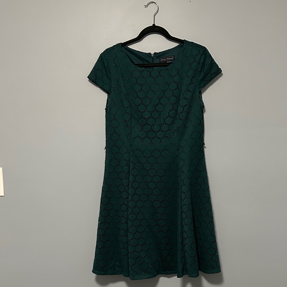 Jessica Howard Green Lace Mini Dress